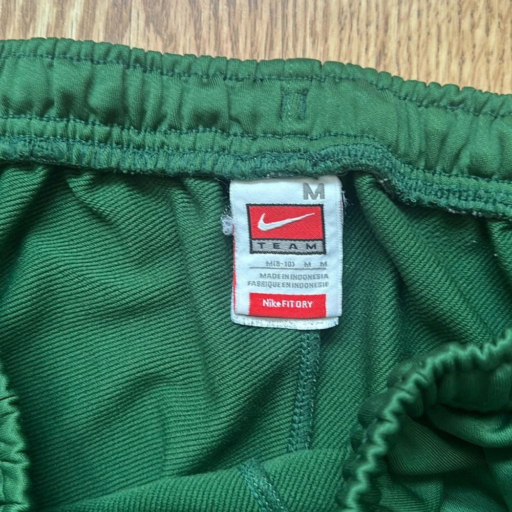 Vintage Nike Green Polyester Athletic Pants w/ Pockets & Ankle Zippers - Picture 2 of 5